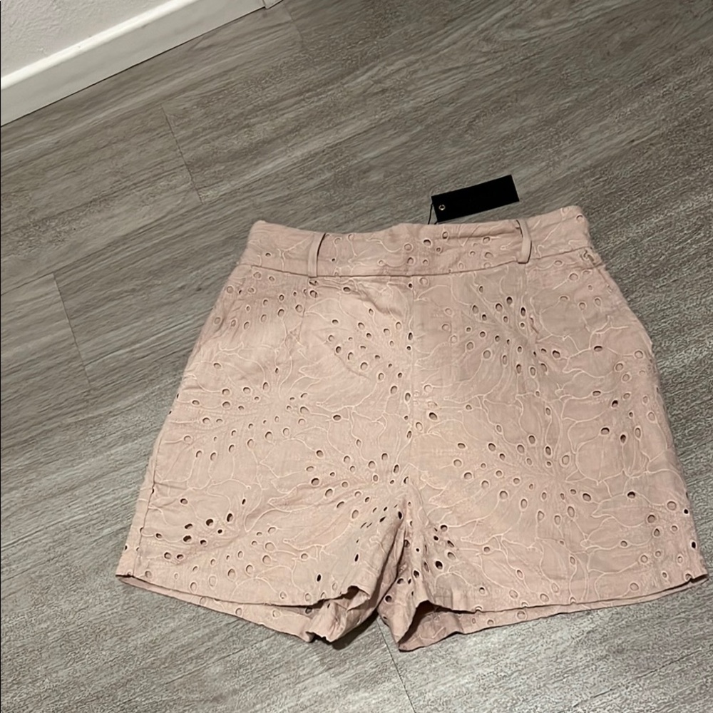 New Aqua Blu High Waist Pink Eyelet Shorts size XL